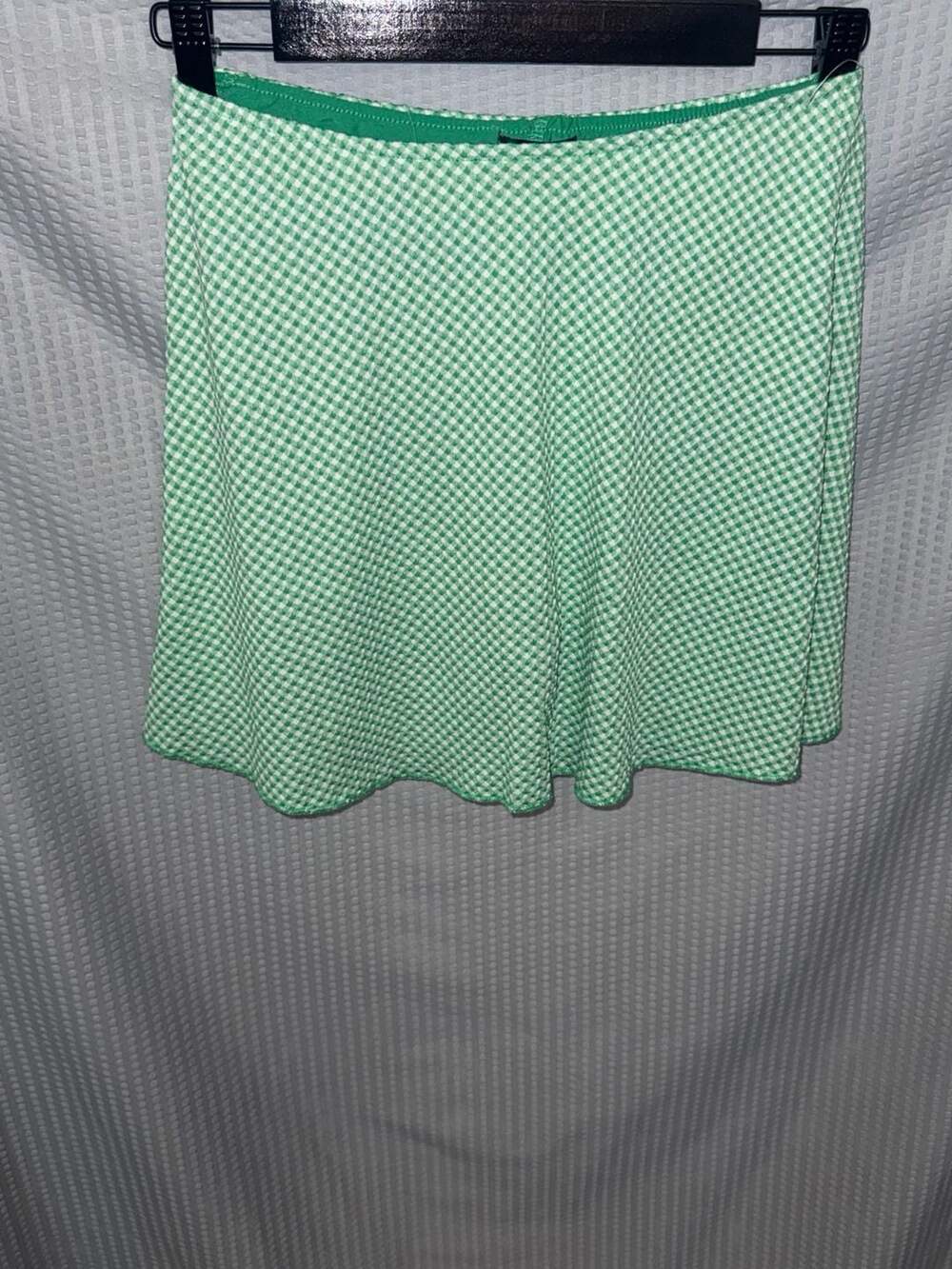 Wild Fable Green and White Gingham Mini Skirt Size S